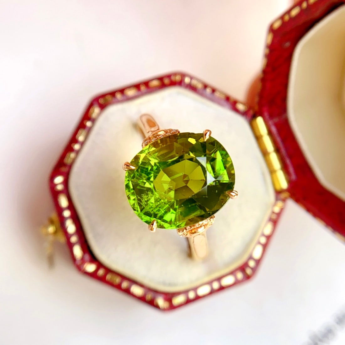 14k Gold 4.90 Ct Natural Tourmaline & Diamond Ring - 4