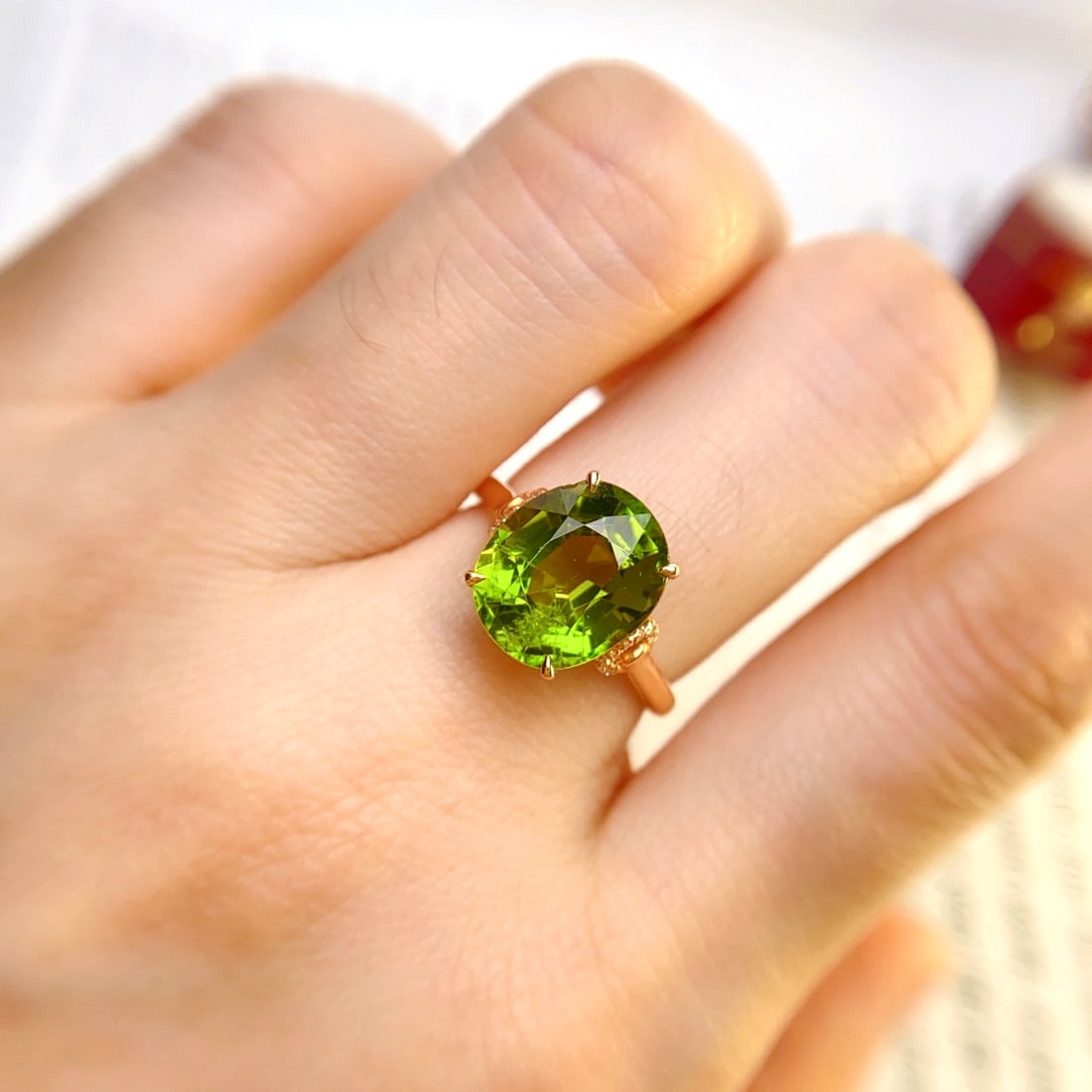 14k Gold 4.90 Ct Natural Tourmaline & Diamond Ring - 6