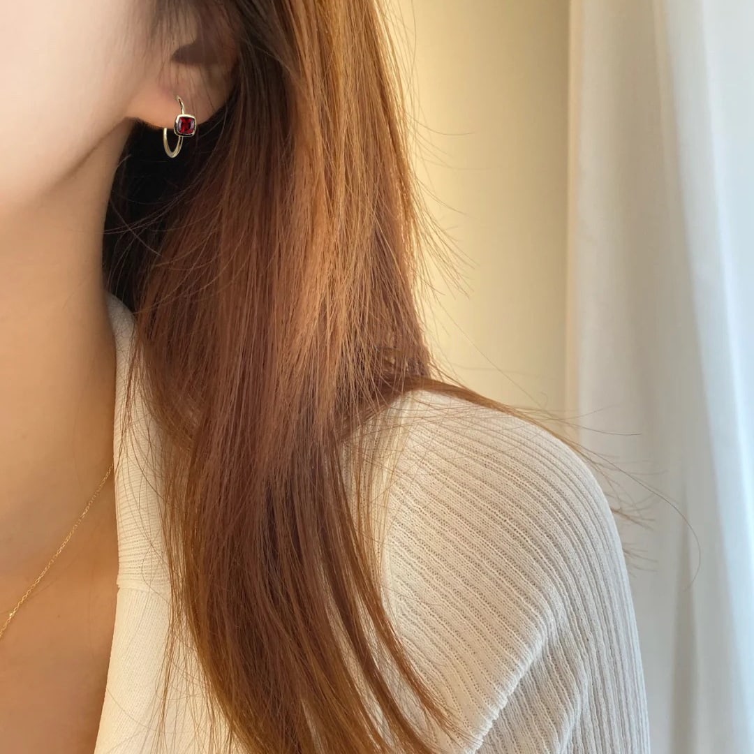 14k Gold 0.46 Ct Natural Tourmaline Earrings - 3