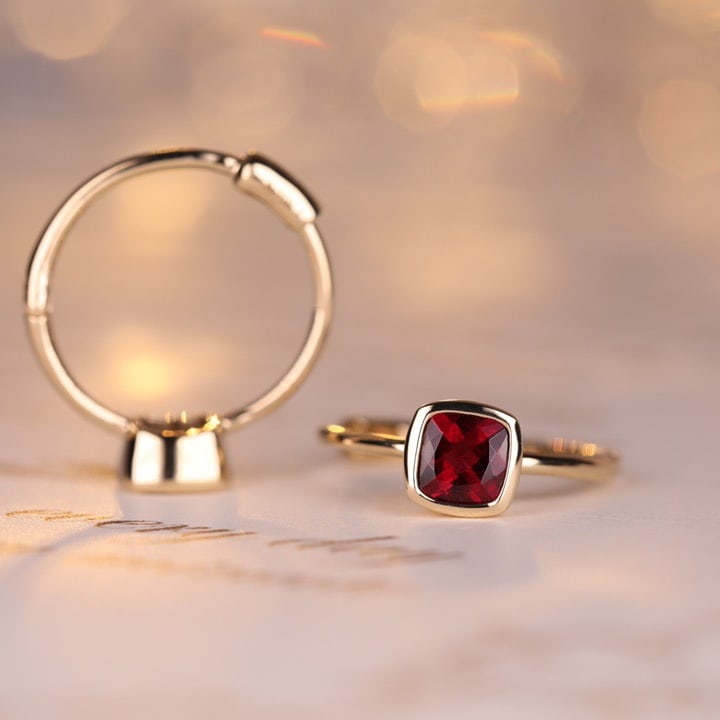 14k Gold 0.46 Ct Natural Tourmaline Earrings - 4