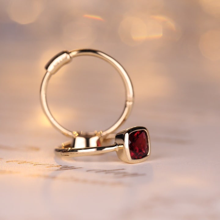 14k Gold 0.46 Ct Natural Tourmaline Earrings - 7