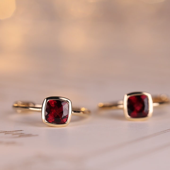 14k Gold 0.46 Ct Natural Tourmaline Earrings - 8