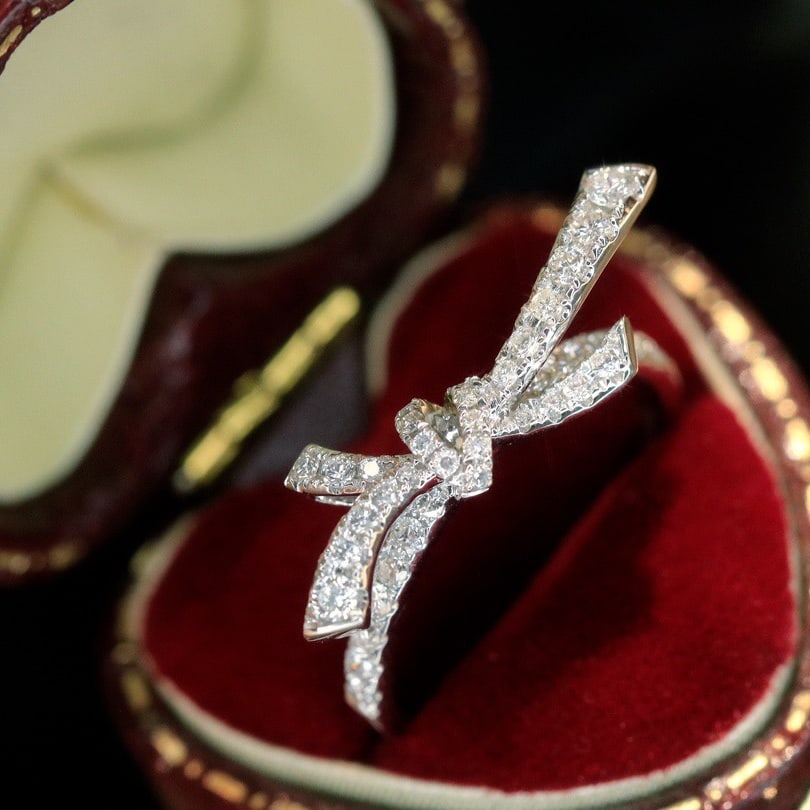 14k Gold 0.45 Ct Natural H Diamond Ring - 7