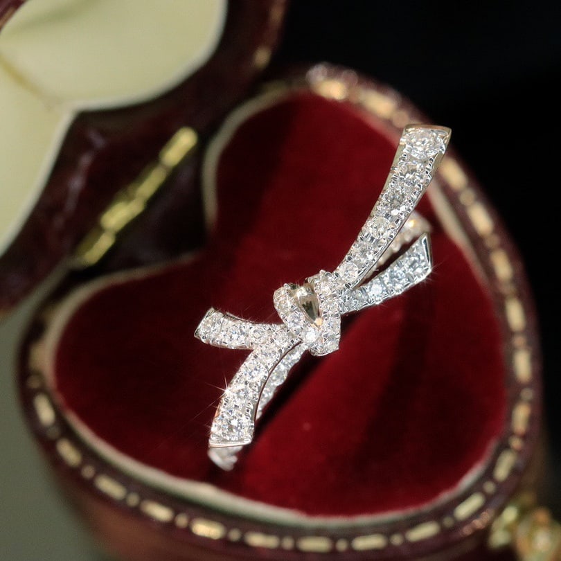 14k Gold 0.45 Ct Natural H Diamond Ring - 9