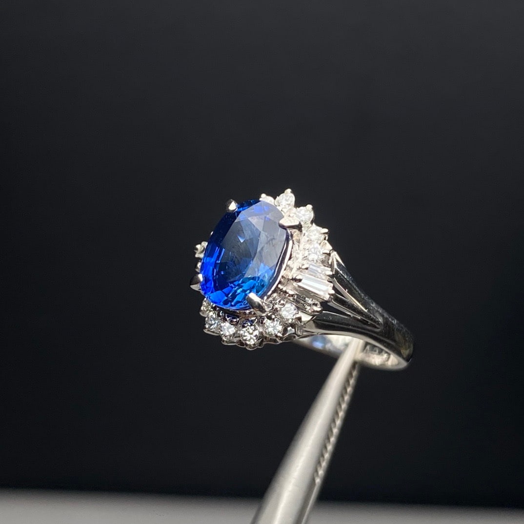 14k Gold 2.32 Ctw Natural Sapphire & Diamond Ring - 5