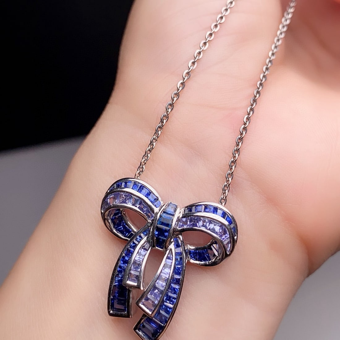 14k Gold 1.85 Ctw Natural Sapphire & Tanzanite Pendant( Without Chain ) - 3