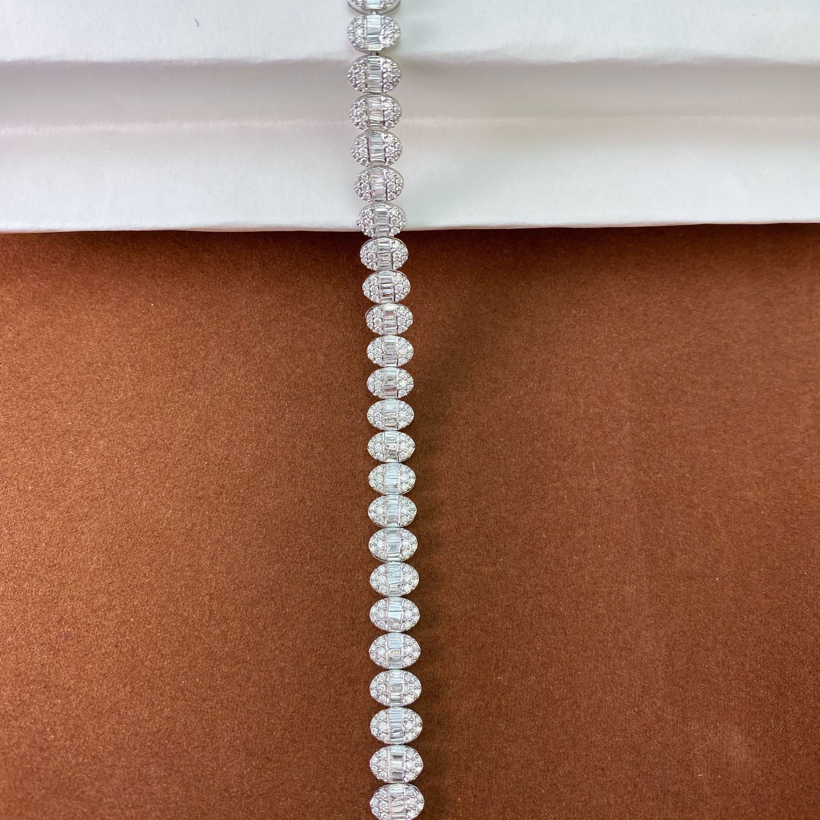 14k Gold 3.00 Ct Natural H Diamond Bracelet - 5