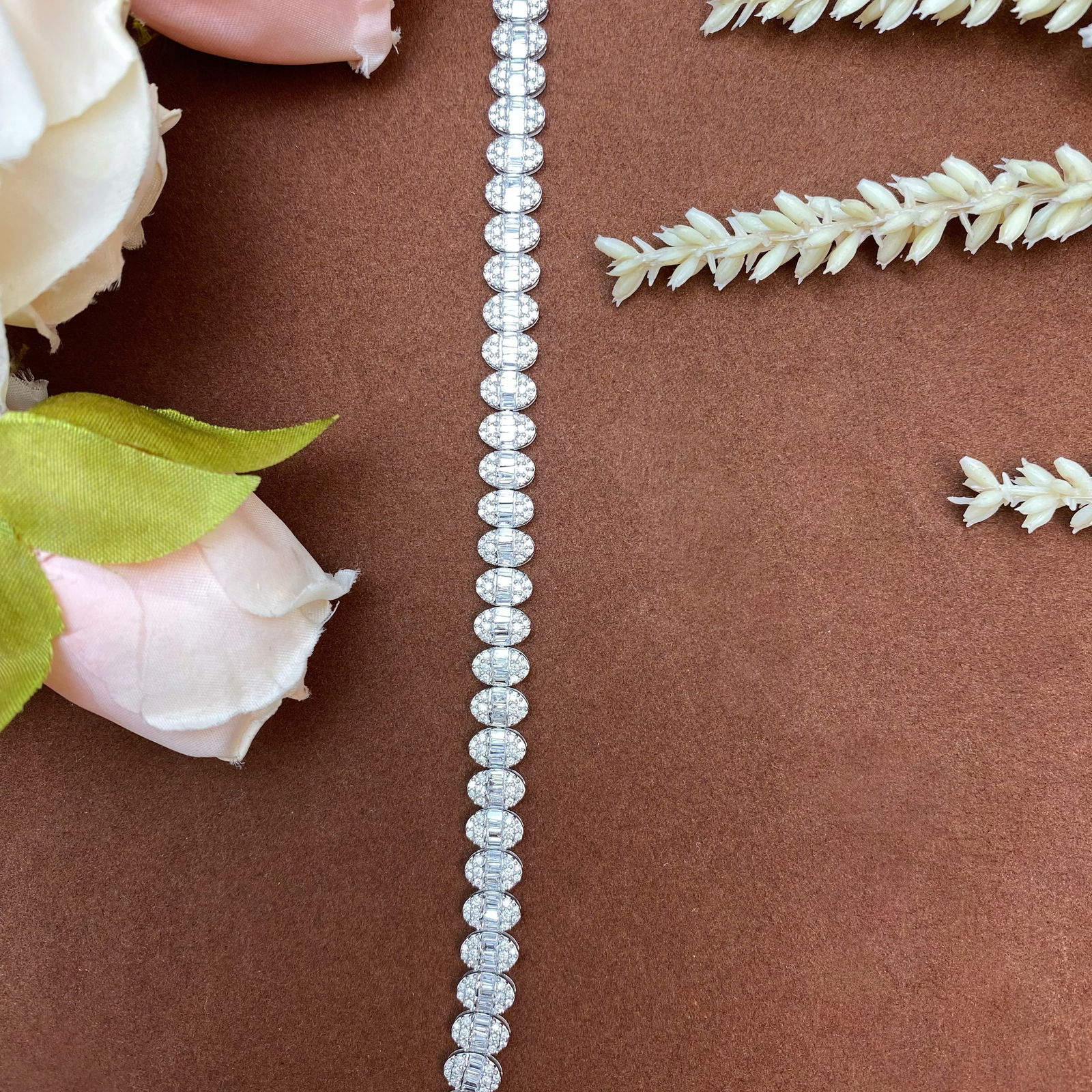 14k Gold 3.00 Ct Natural H Diamond Bracelet - 6