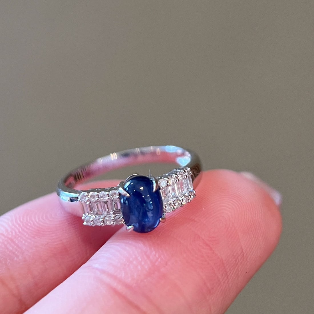 14k Gold 1.35 Ctw Natural Sapphire & Diamond Ring - 3