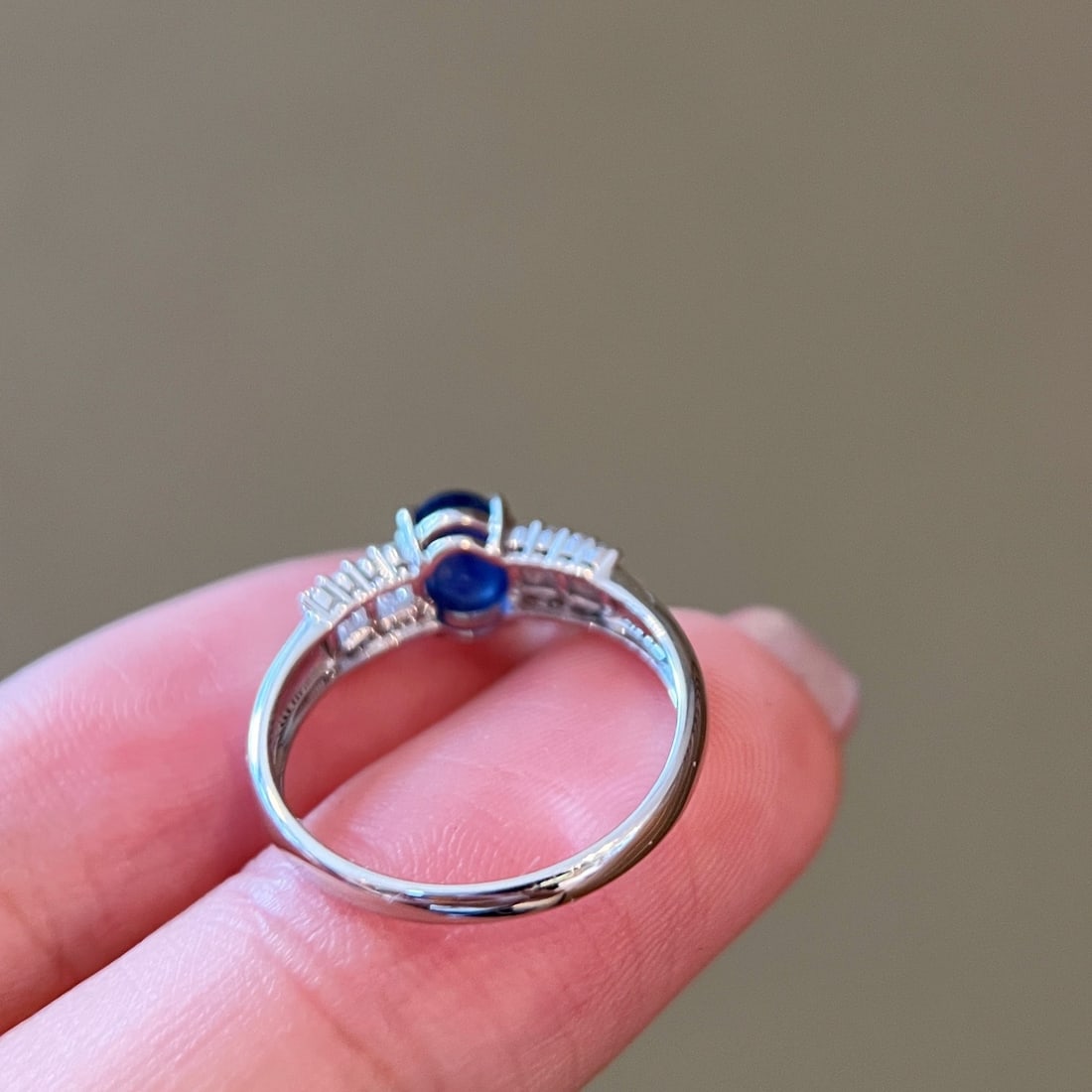 14k Gold 1.35 Ctw Natural Sapphire & Diamond Ring - 6