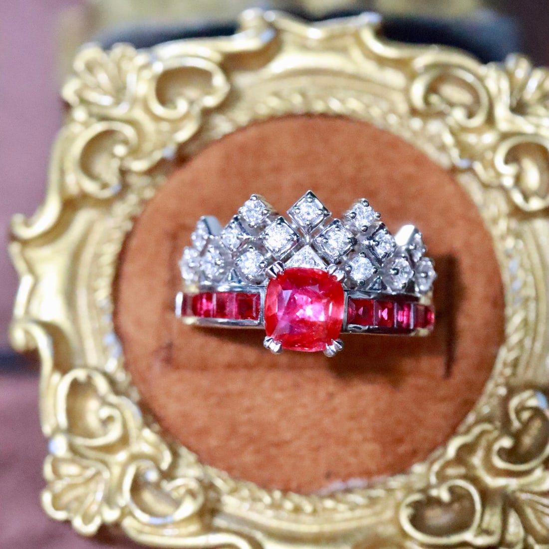 14k Gold 1.80 Ctw Natural Ruby & Ruby Ring - 4