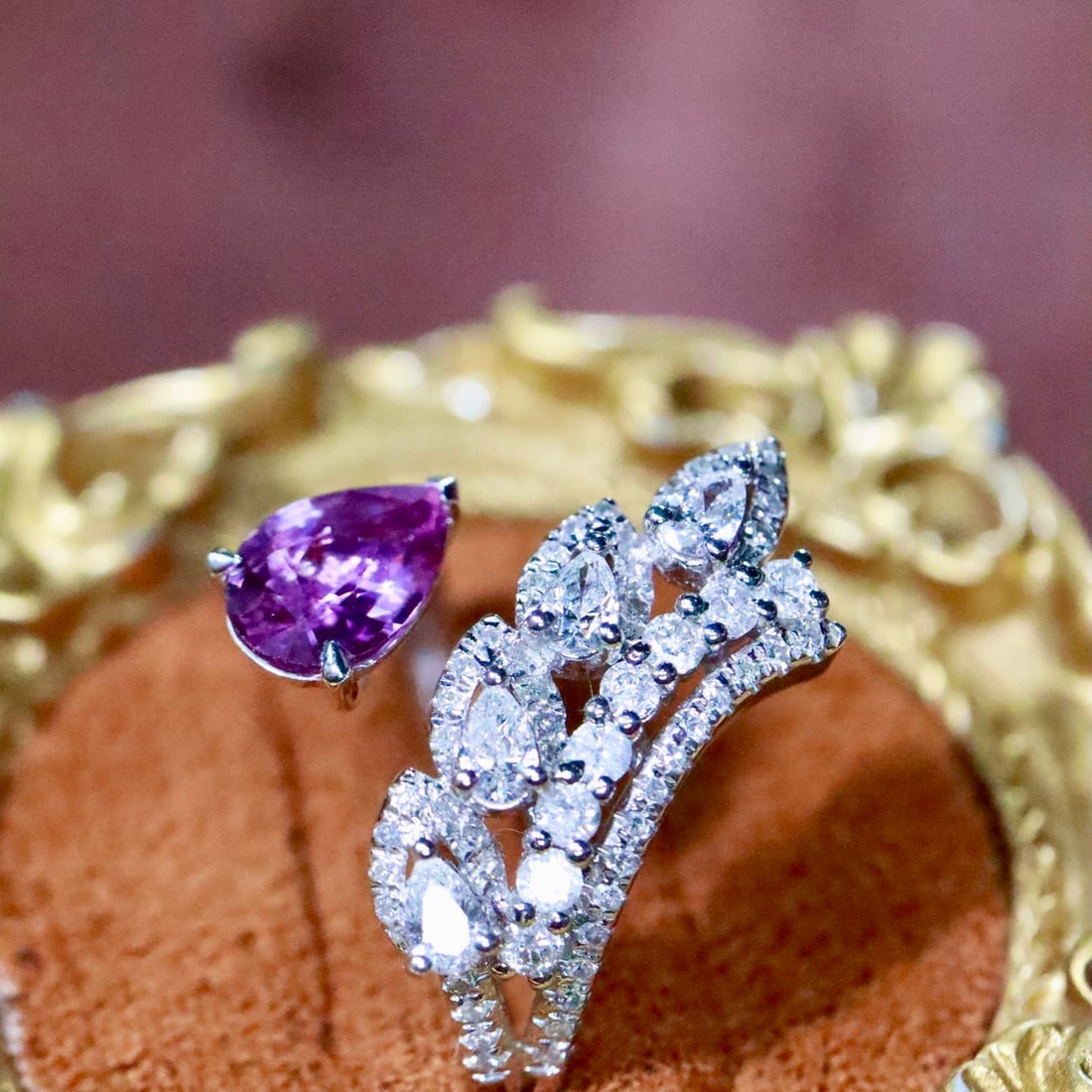 14k Gold 1.63 Ctw Natural Sapphire & Diamond Ring - 3