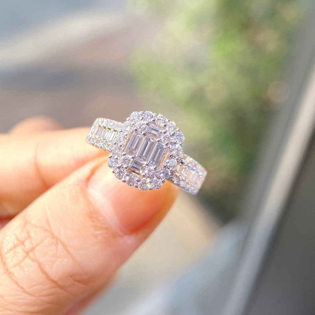 14k Gold 0.8 Ct Natural H Diamond Ring - 2