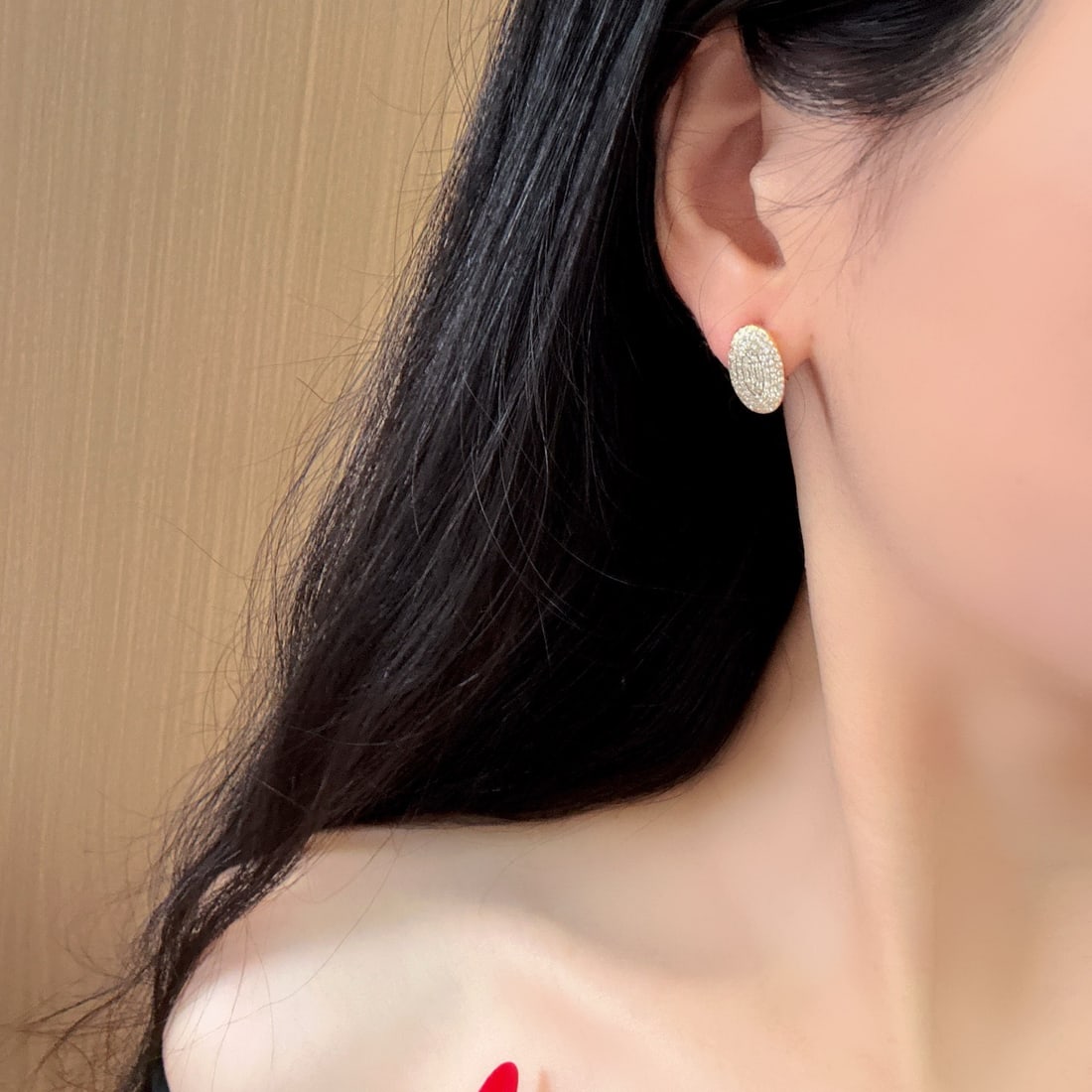 14k Gold 0.88 Ct Natural H Diamond Earrings - 5