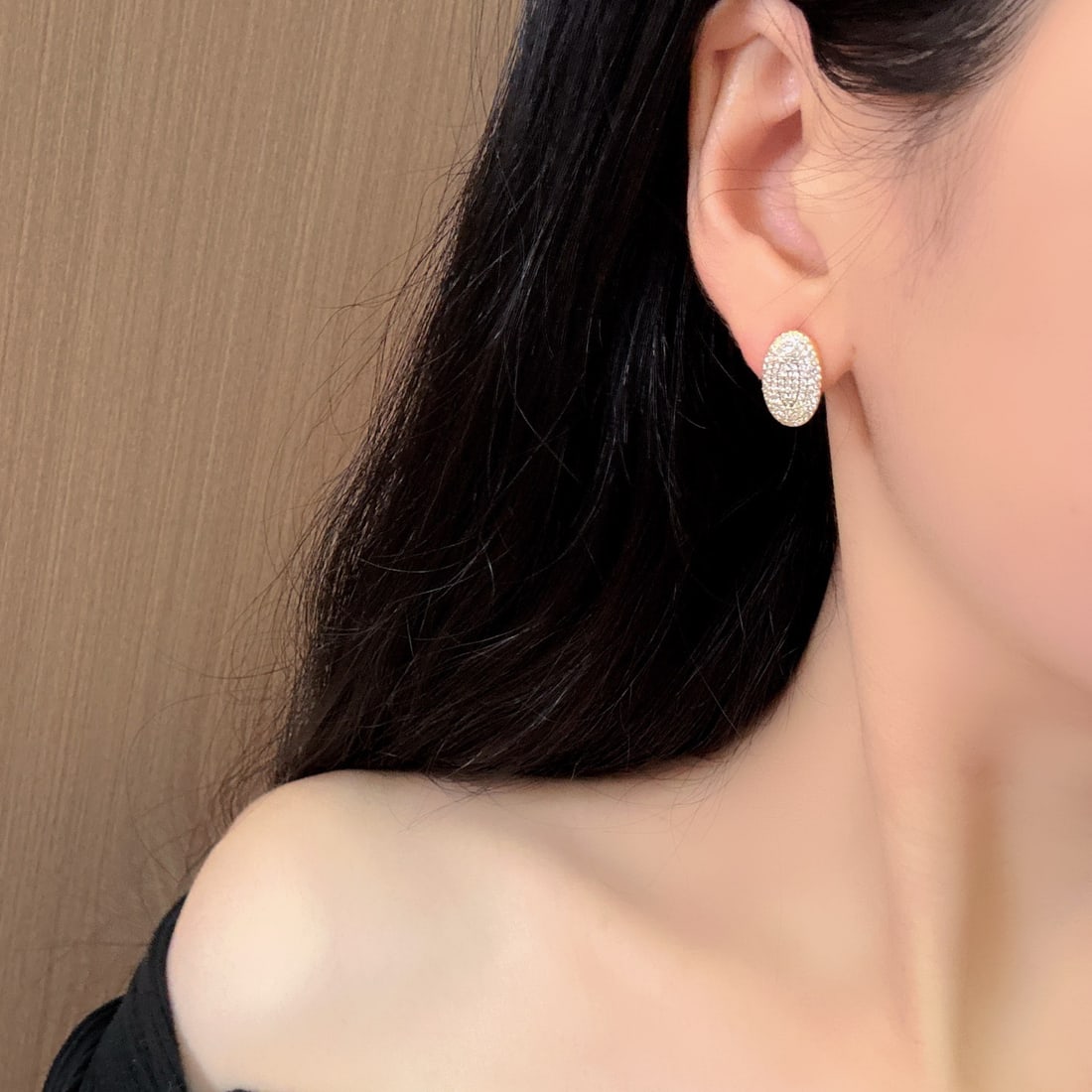 14k Gold 0.88 Ct Natural H Diamond Earrings - 6