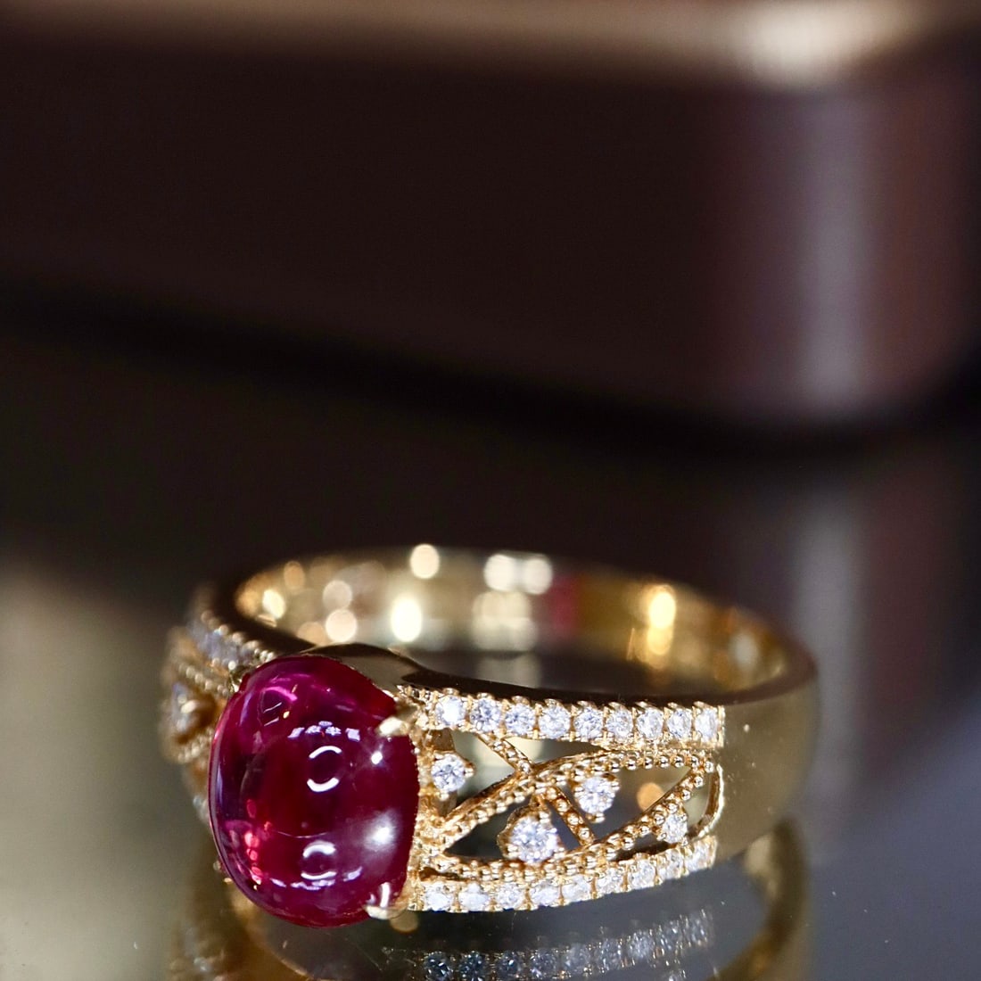 14k Gold 1.83 Ctw Natural Ruby & Diamond Ring - 2