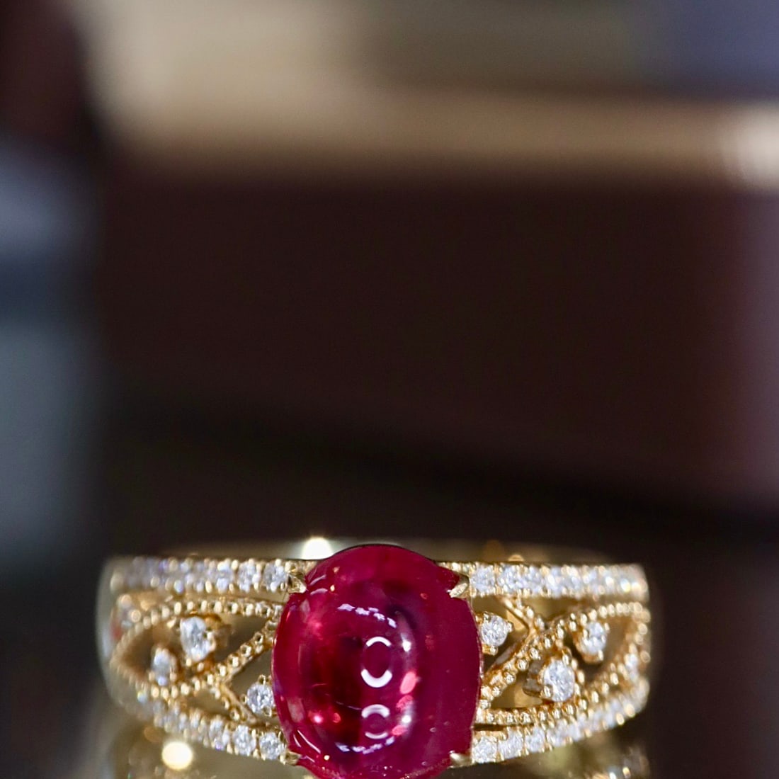 14k Gold 1.83 Ctw Natural Ruby & Diamond Ring - 3