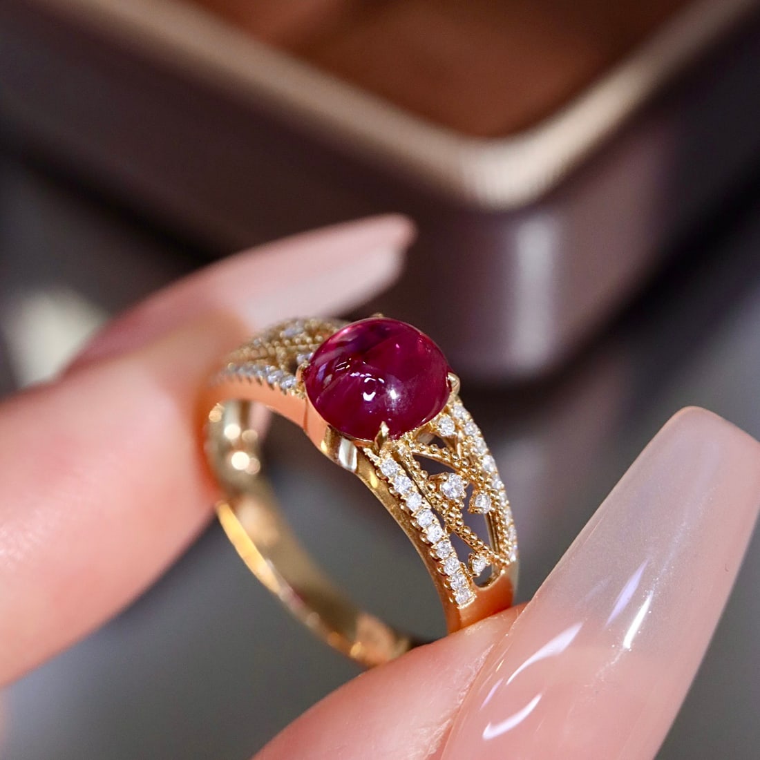 14k Gold 1.83 Ctw Natural Ruby & Diamond Ring - 6