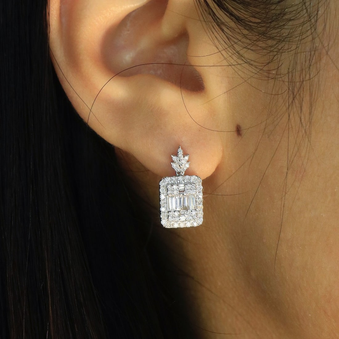 14k Gold 1.32 Ctw Natural H Diamond Jewelry Set - 3