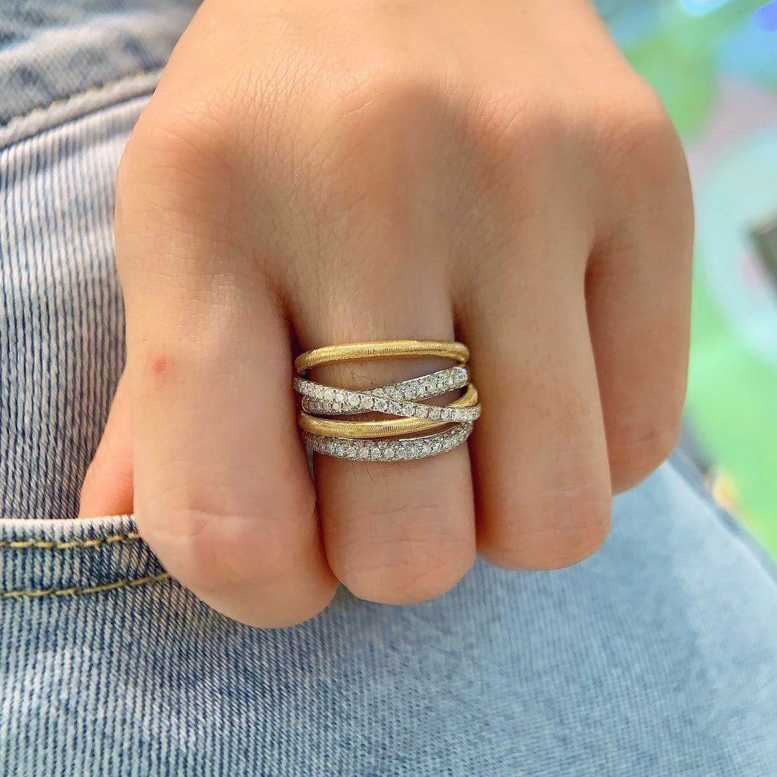 14k Gold 0.75 Ct Natural H Diamond Ring - 5