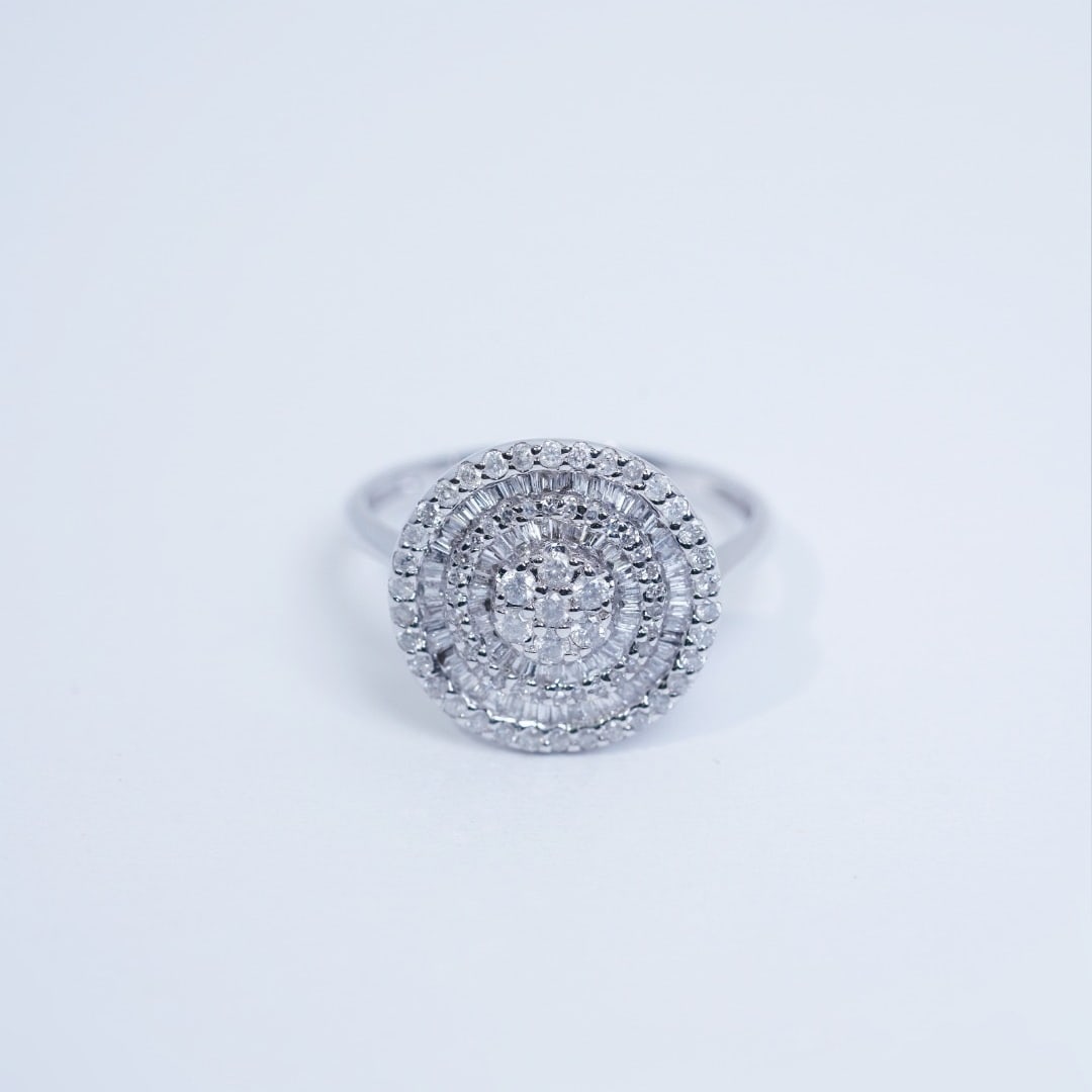 14k Gold 0.70 Ct Natural H Diamond Ring - 4