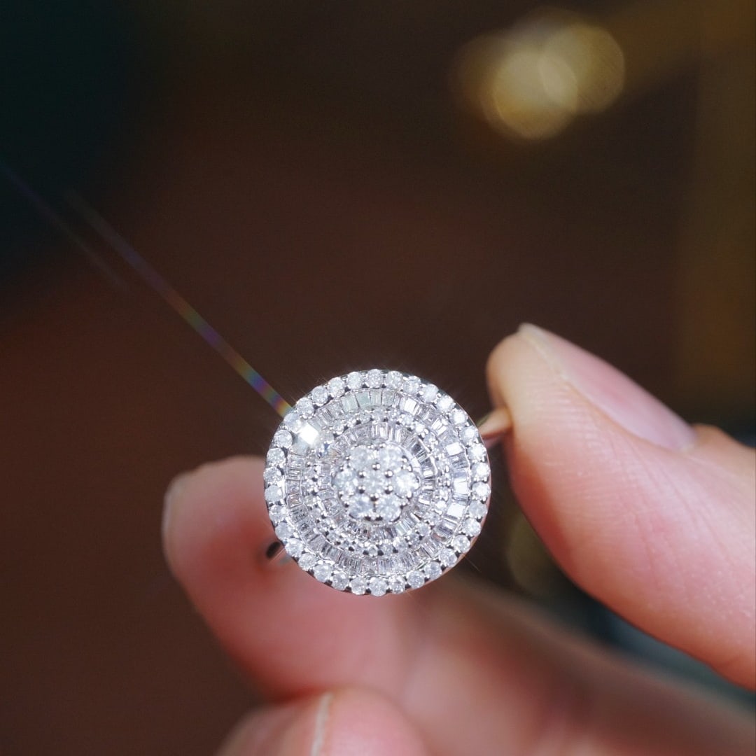 14k Gold 0.70 Ct Natural H Diamond Ring - 5