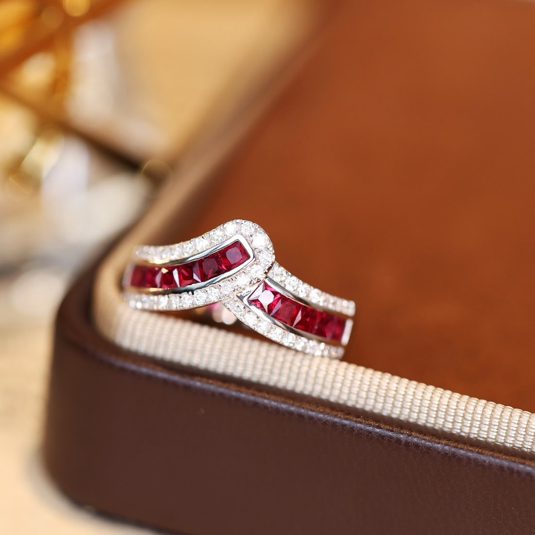 14k Gold 1.34 Ctw Natural Ruby & Diamond Ring - 2