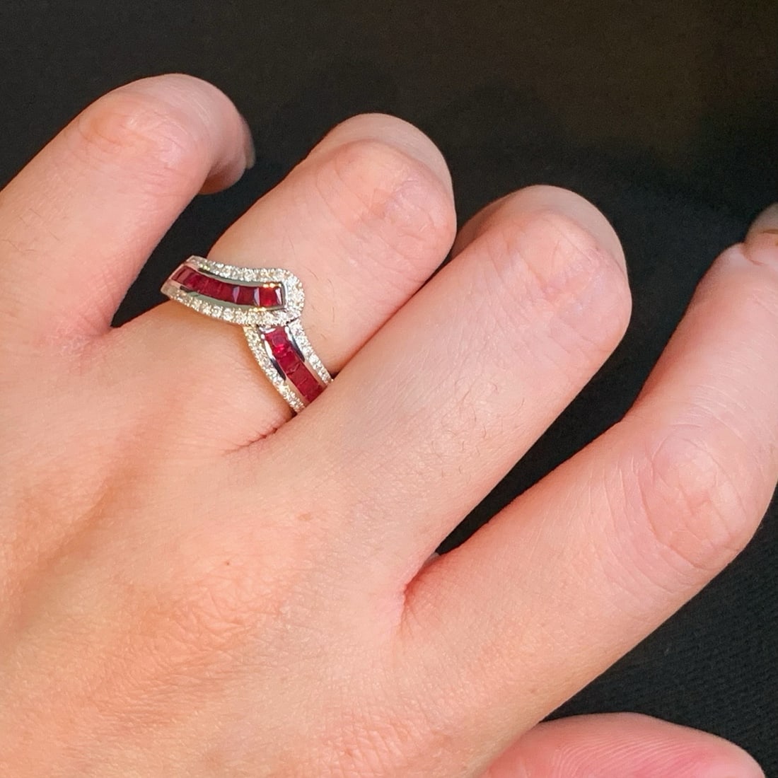 14k Gold 1.34 Ctw Natural Ruby & Diamond Ring - 5