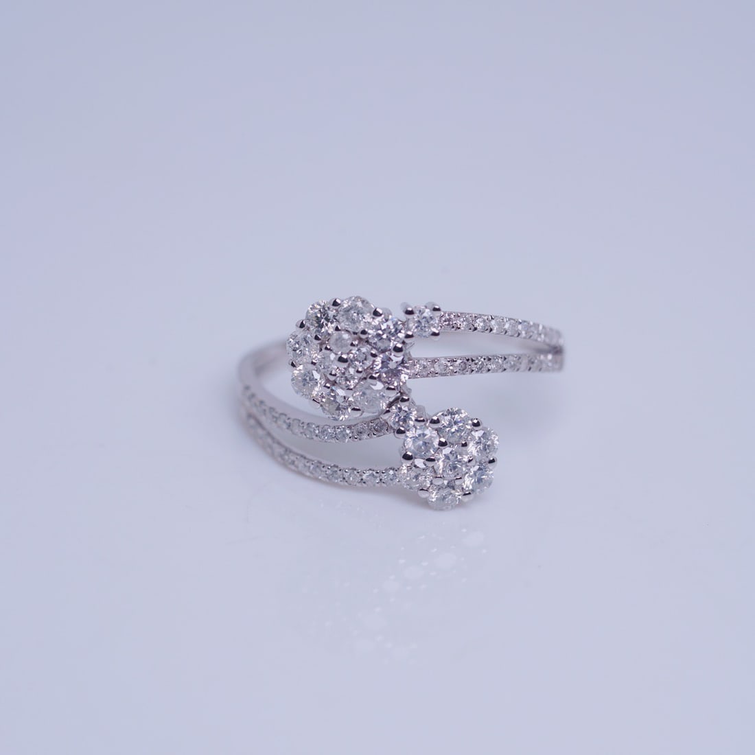 14k Gold 0.90 Ct Natural H Diamond Ring - 2