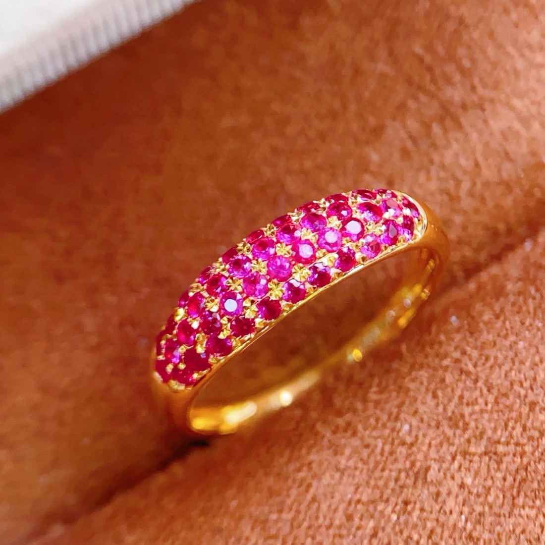 14k Gold 0.9 Ct Natural Ruby Ring - 3