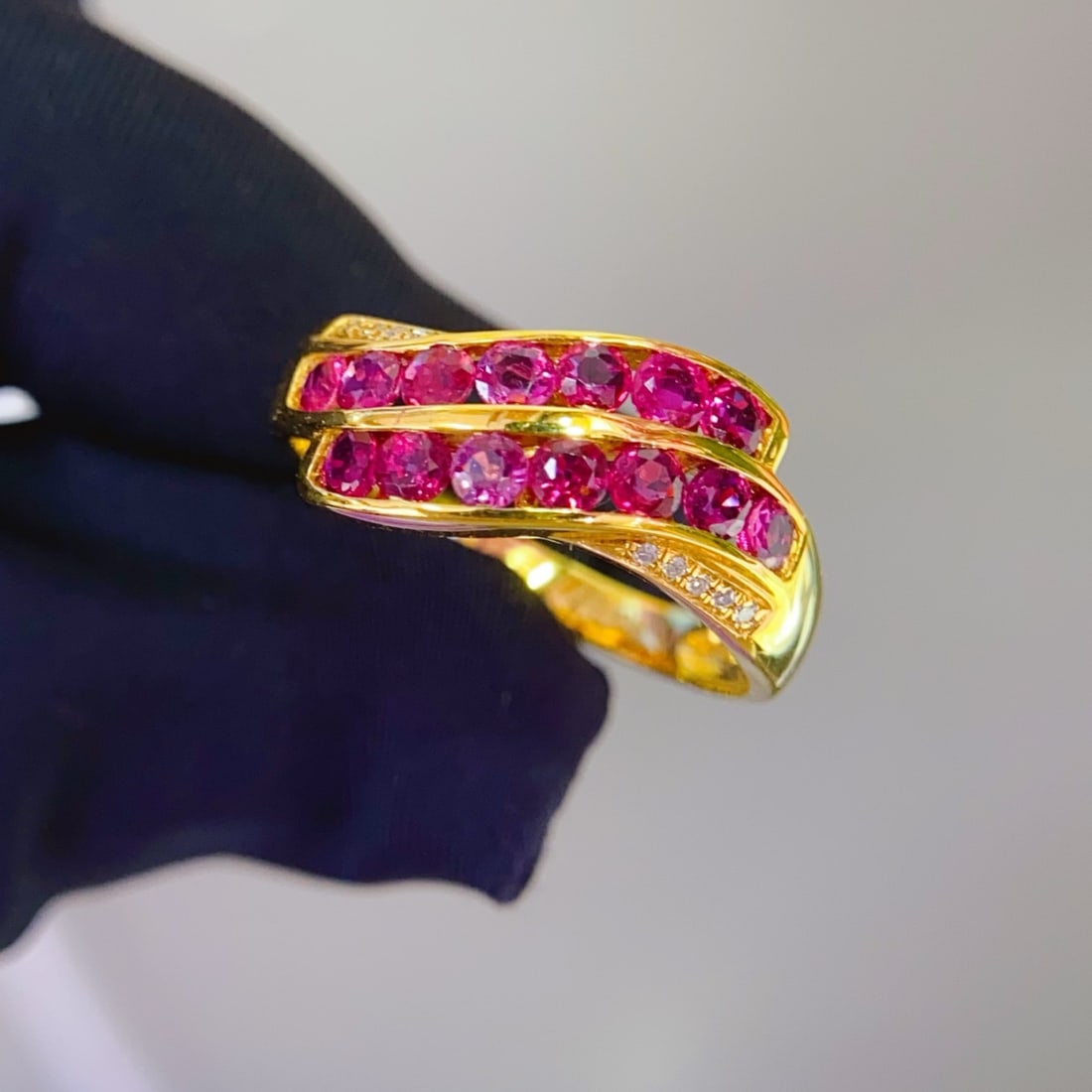 14k Gold 1.2 Ct Natural Ruby & Diamond Ring - 2