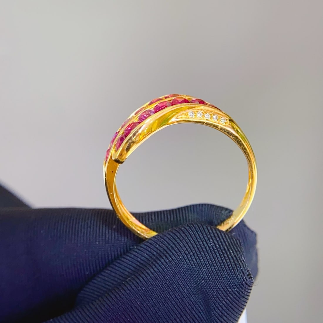 14k Gold 1.2 Ct Natural Ruby & Diamond Ring - 3