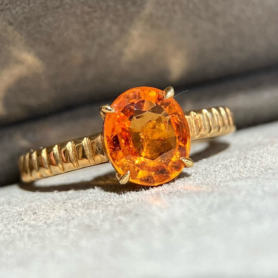 14k Gold 2.01 Ct Natural Spessartine Ring - 2