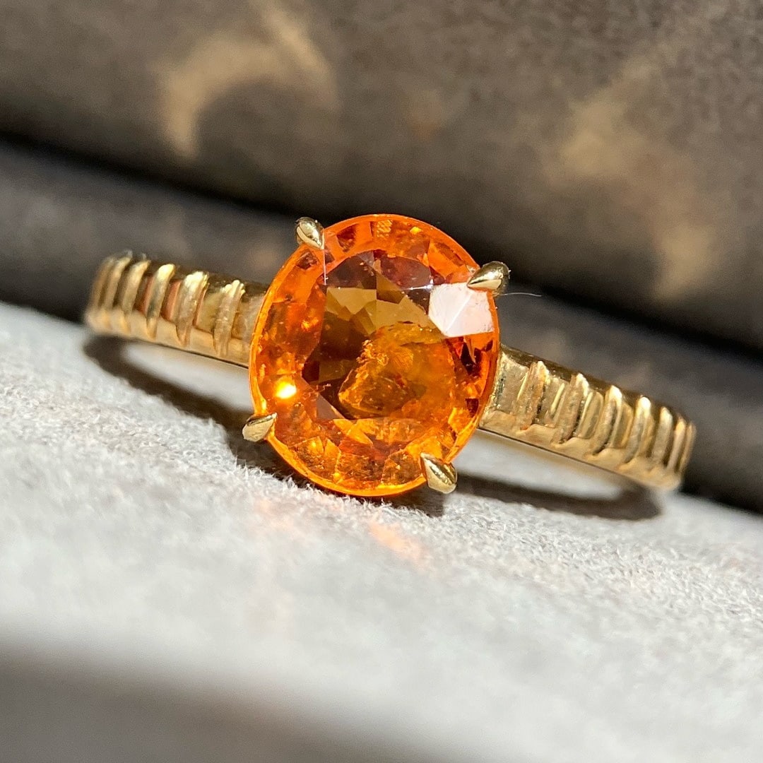14k Gold 2.01 Ct Natural Spessartine Ring - 4