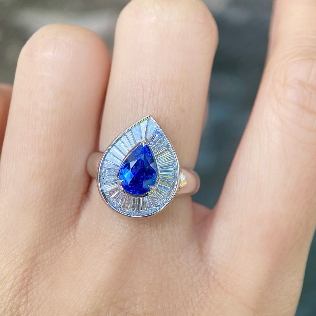 14k Gold 3.98 Ctw Natural Sapphire & Diamond Ring - 4