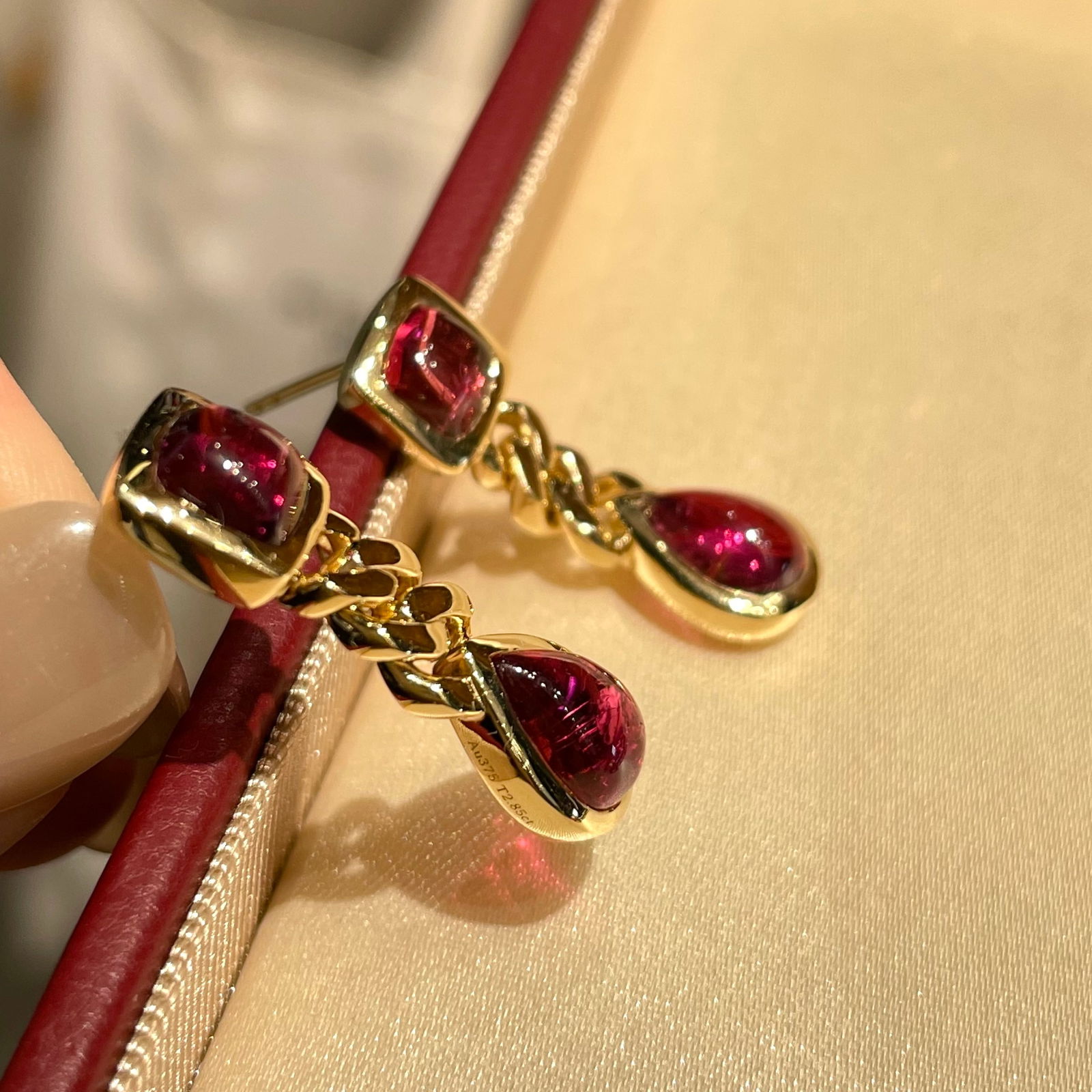 14k Gold 5.70 Ct Natural Tourmaline Earrings - 3