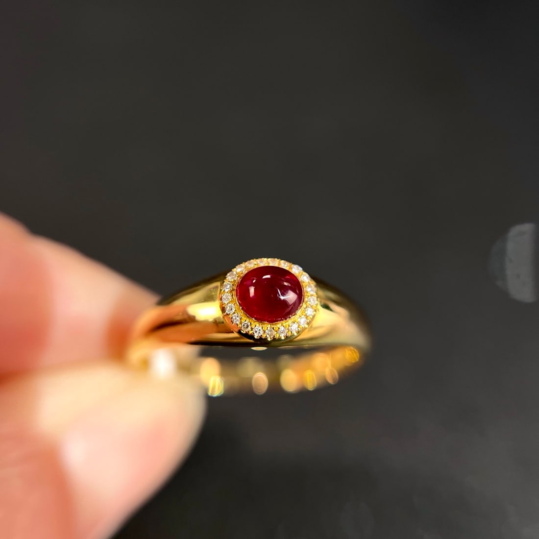 14k Gold 0.80 Ct Natural Ruby & Diamond Ring - 2