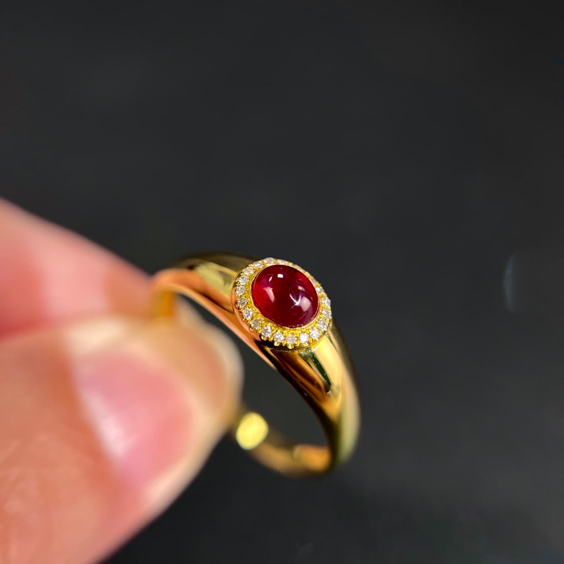 14k Gold 0.80 Ct Natural Ruby & Diamond Ring - 3