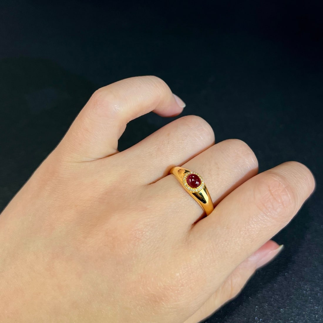 14k Gold 0.80 Ct Natural Ruby & Diamond Ring - 6