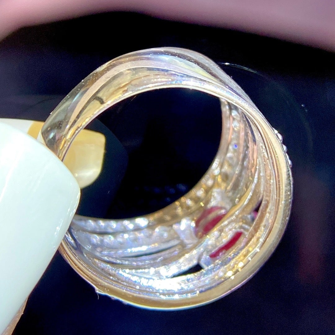 14k Gold 1.97 Ctw Natural Ruby & Diamond Ring - 7