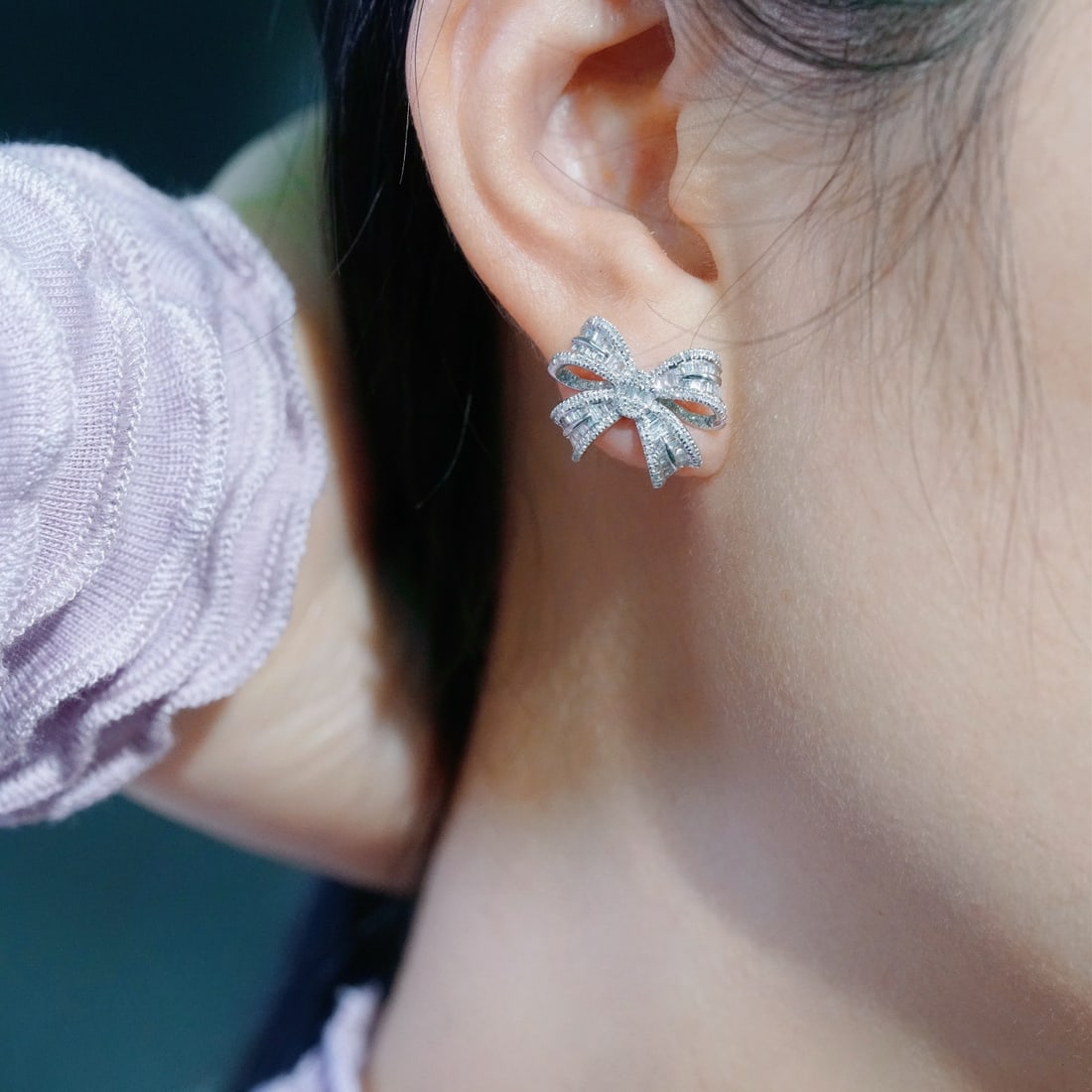 14k Gold 1.00 Ct Natural H Diamond Earrings - 2