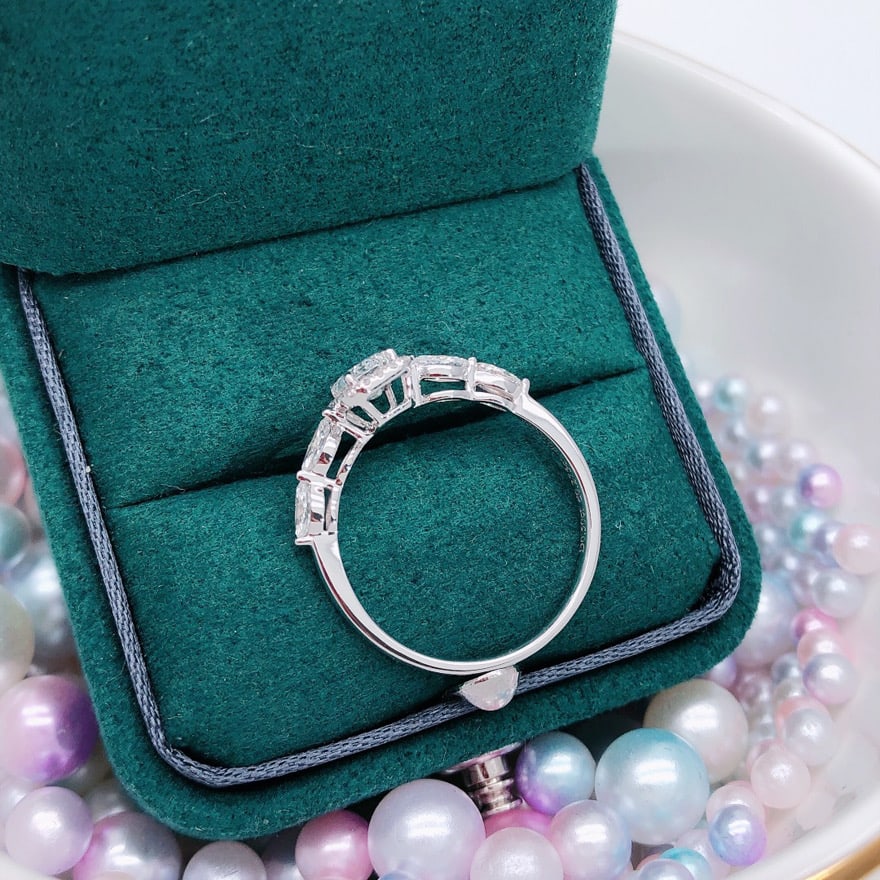 Gia Certified 14k Gold 0.50 Ct Natural F Vs2 Emerald Diamond Ring - 3