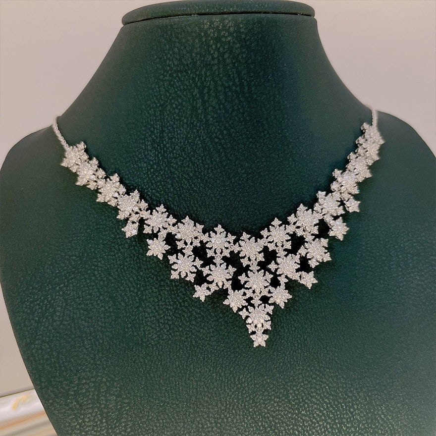 14k Gold 3.6 Ct Natural H Diamond Necklace: Ref:231139042 // gold content:14k gold // main gemstone:diamond // shape:round // carat weight:3. 6ct // clarity grade:vs-si // color:h // treatment:natural // cut grade:g // Condition: NewLow