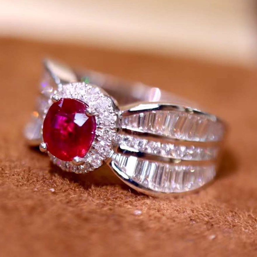 14k Gold 1.82 Ctw Natural Ruby & Diamond Ring - 3