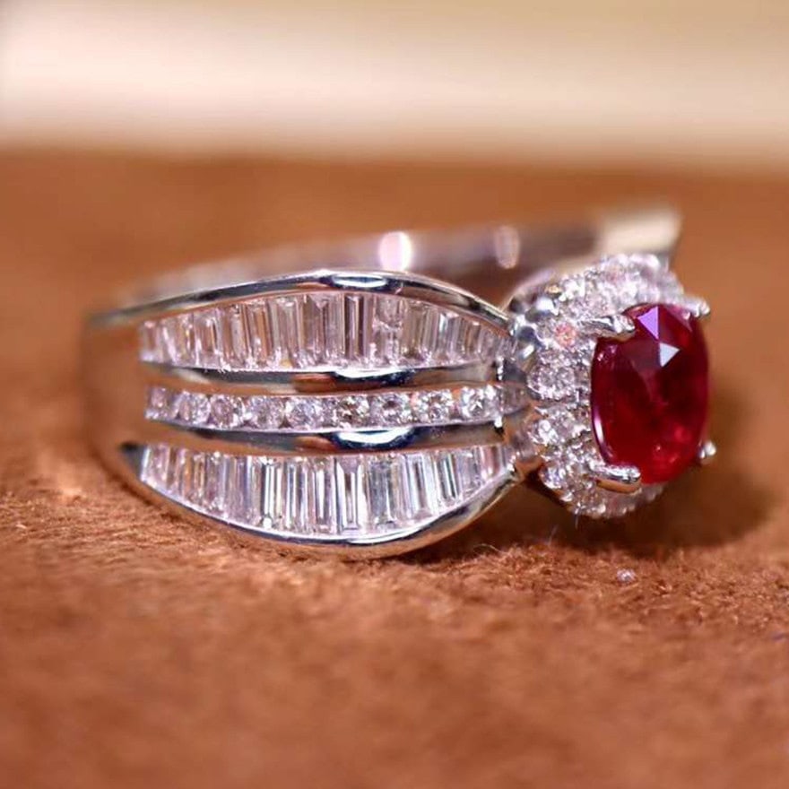 14k Gold 1.82 Ctw Natural Ruby & Diamond Ring - 4