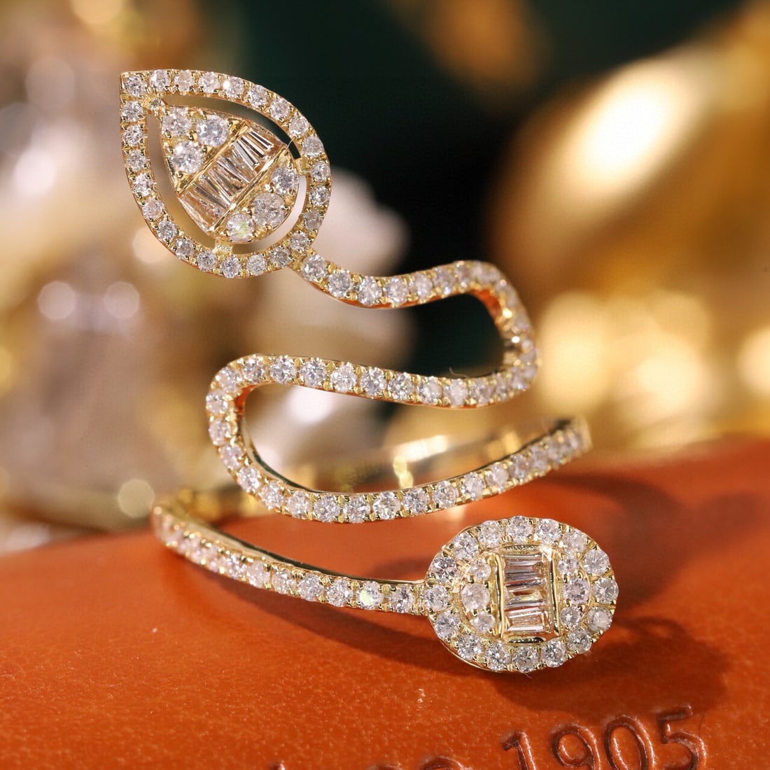 14k Gold 0.85 Ct Natural H Diamond Ring - 4