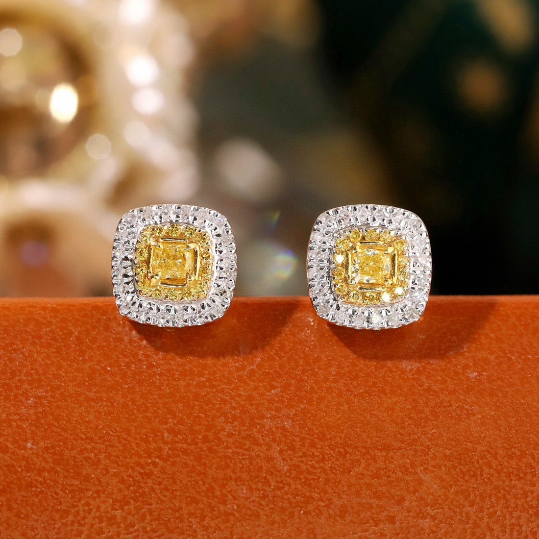 14k Gold 0.5 Ct Natural Color Diamond Earrings: Ref:231139096 // gold content:14k gold // main gemstone:color diamond // shape:multiple // carat weight:0. 5ct // clarity grade:vs-si // color:color // treatment:natural // Condition: NewLow