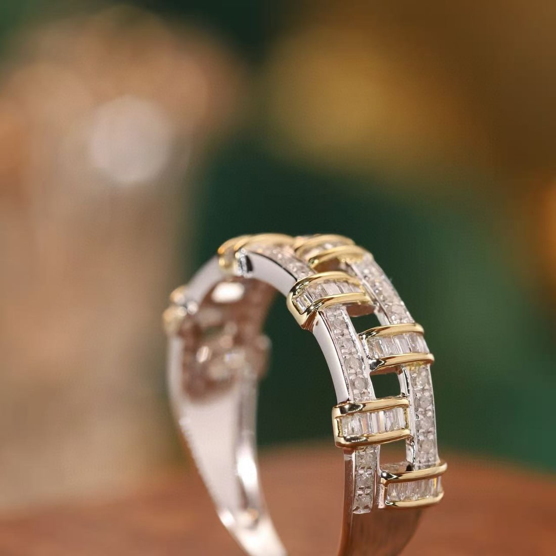 14k Gold 0.45 Ct Natural H Diamond Ring - 4