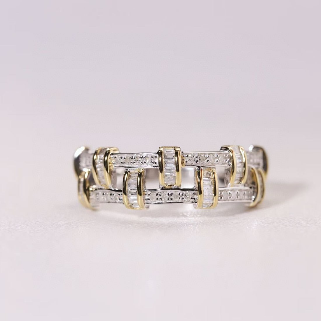 14k Gold 0.45 Ct Natural H Diamond Ring - 5