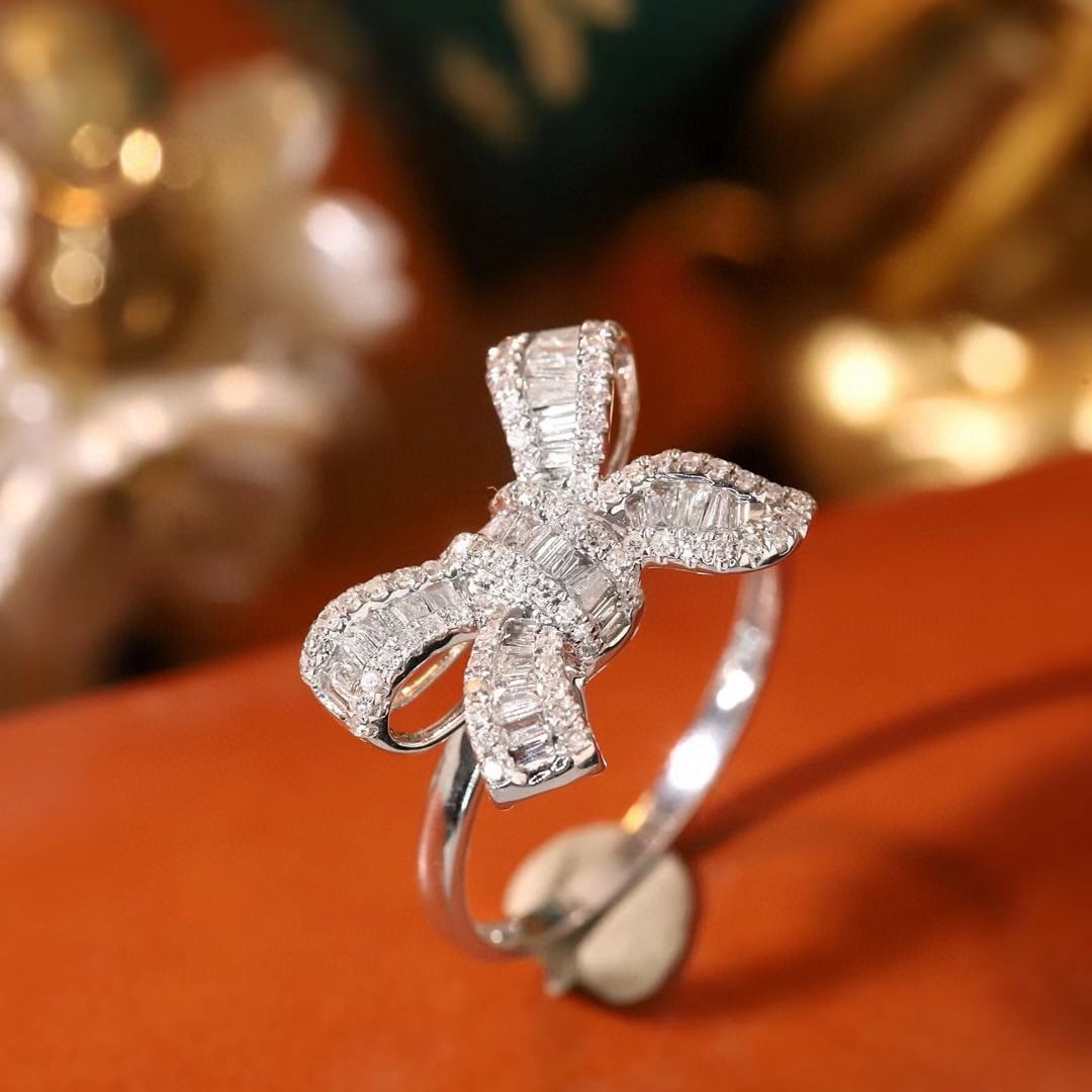 14k Gold 0.5 Ct Natural H Diamond Ring - 2